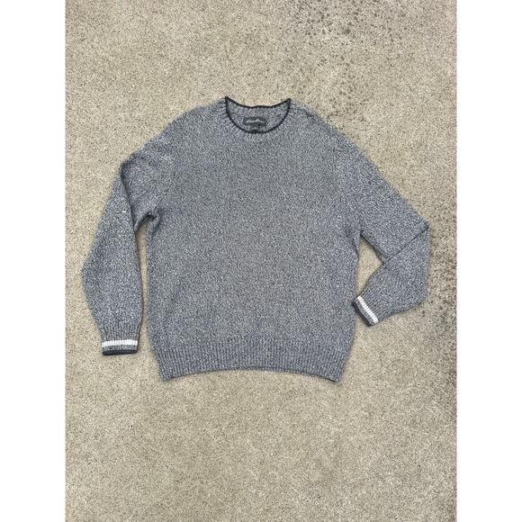 Eddie Bauer Gray with Cream + Dark Gray Trim Crewneck Sweater – Size XL - Picture 1 of 5